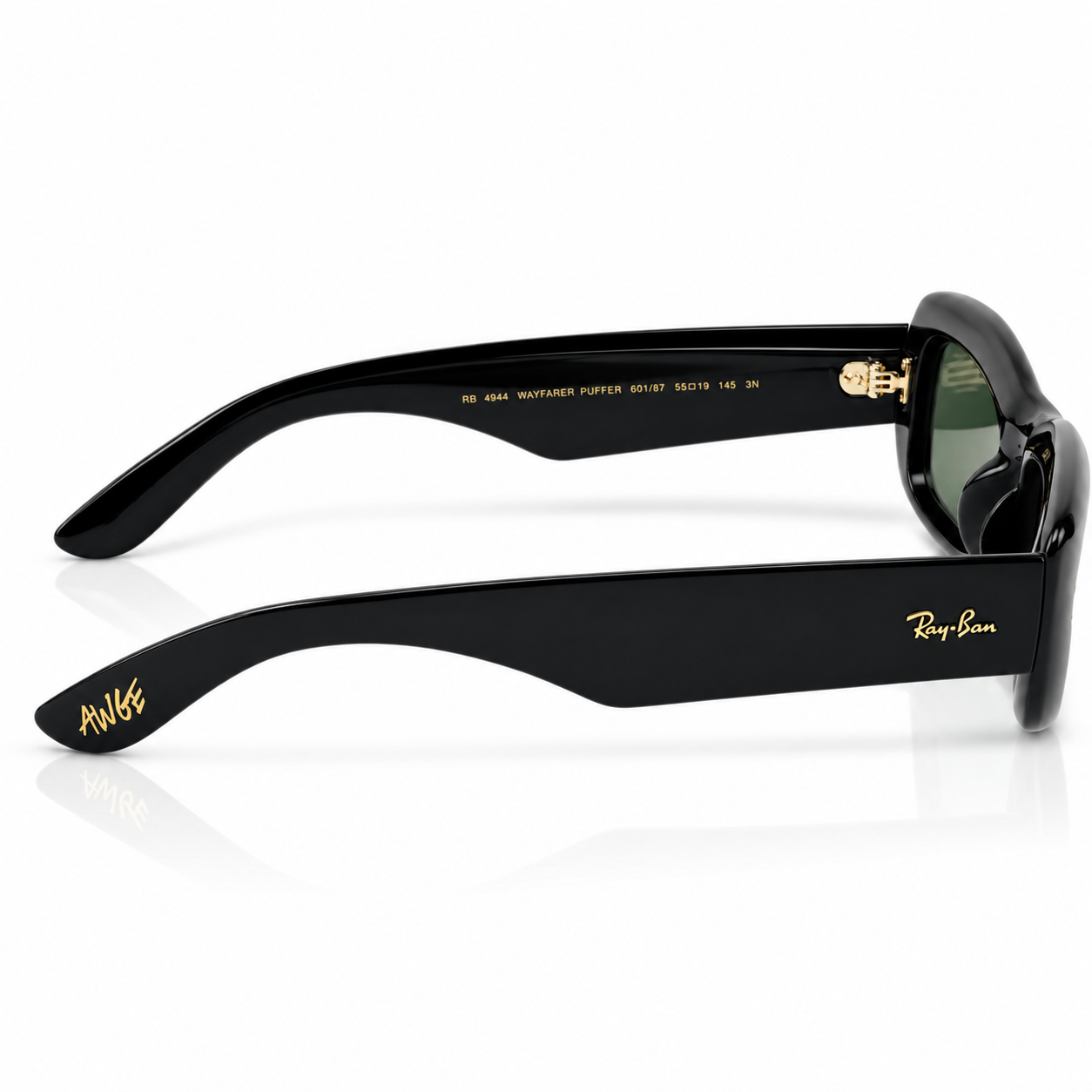 Ray Ban - WAYFARER PUFFER - 4944 - BLACK GREEN - SUNGLASSES - UNISEX - PREMIUM