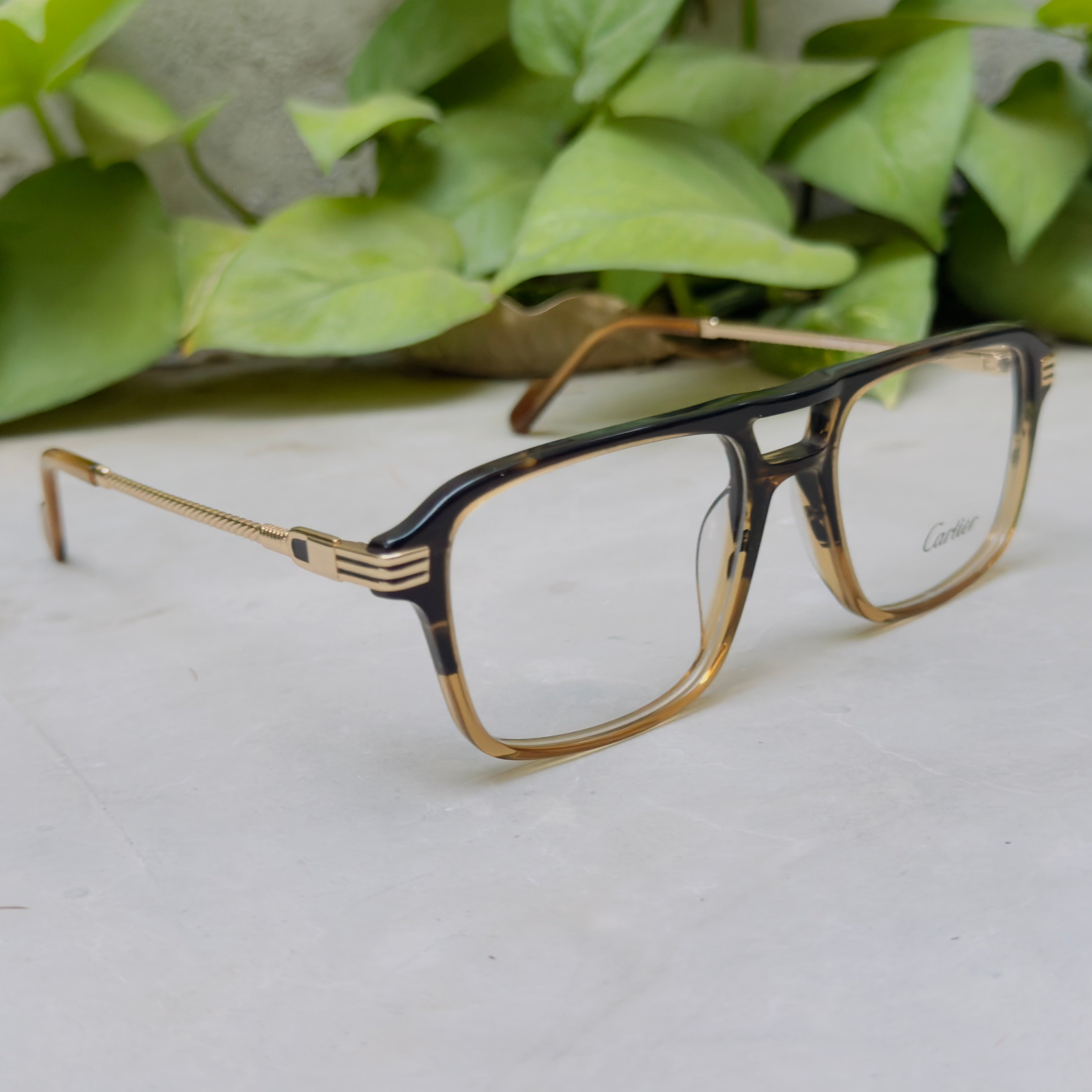 Cartier - 0370 – 54 – Tortoise Yellow –  Acetate - Metal - Optics – Unisex - Premium