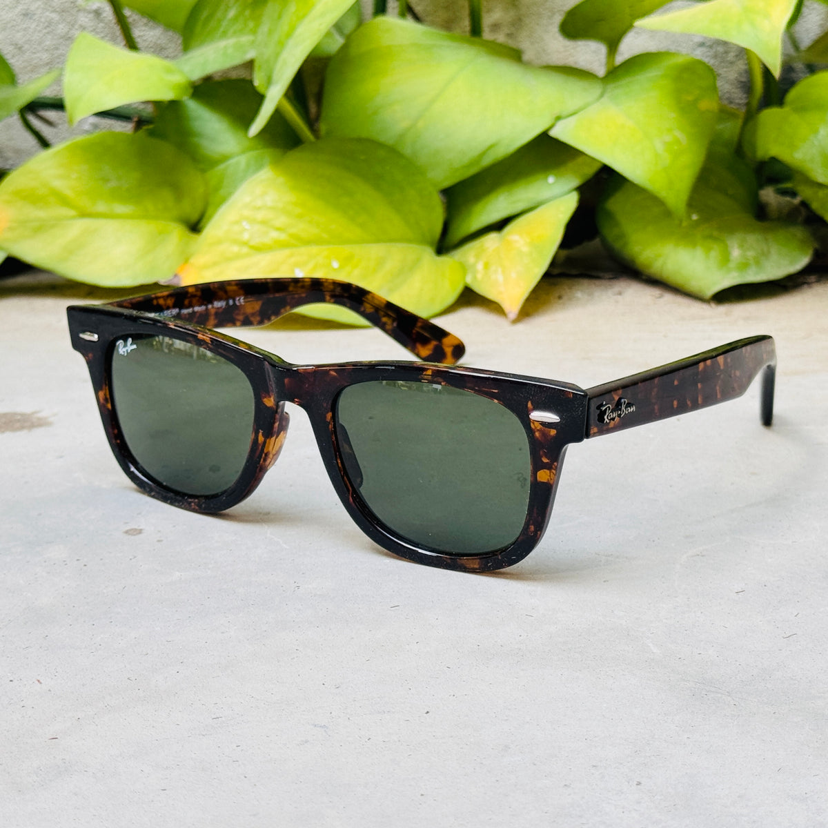 RayBan – 2140 – 54 – Tortoise Green –  Acetate- Sunglasses – Unisex - Premium