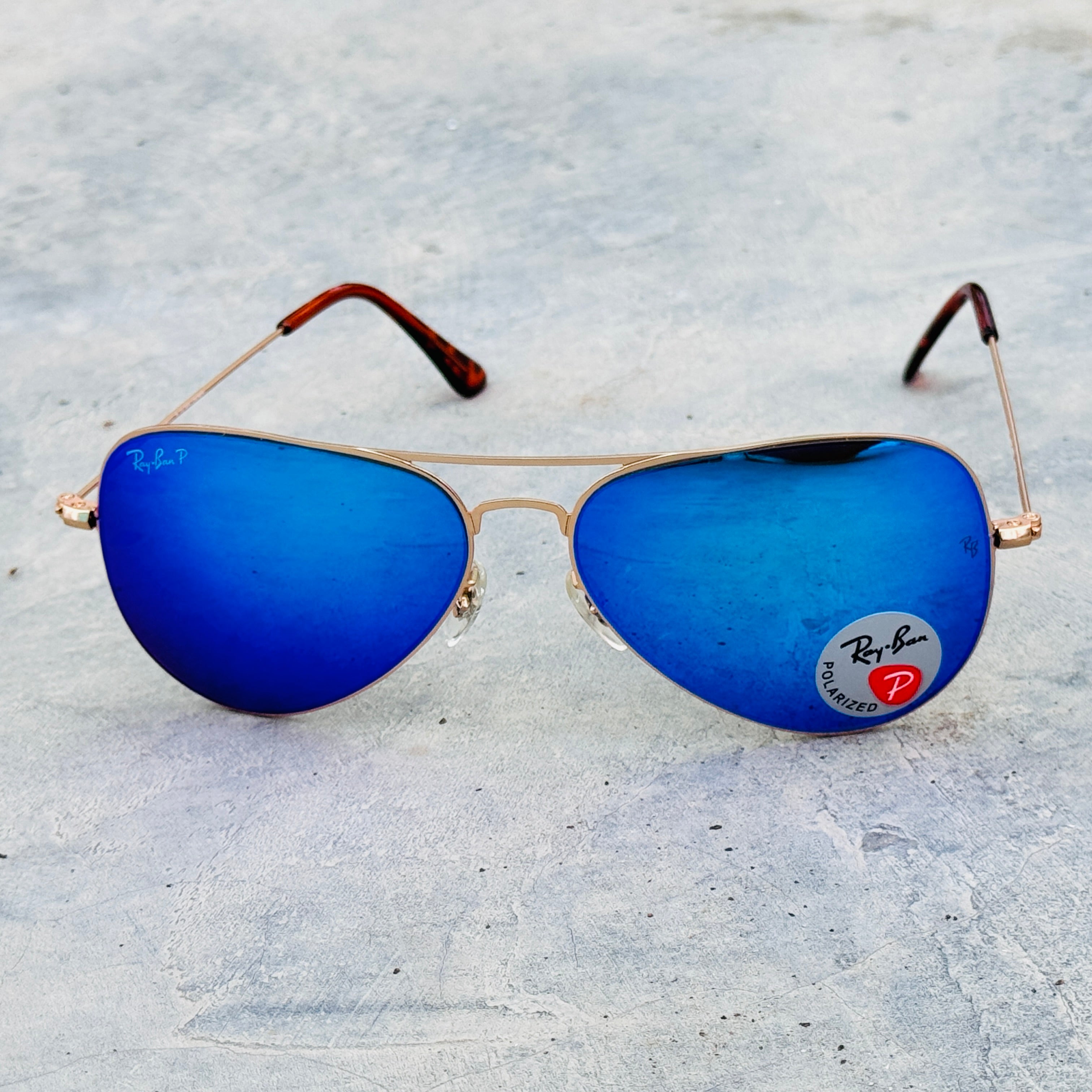 Rayban – 3513 – 58 – Golden Mercury – Metal – Sunglasses – Unisex