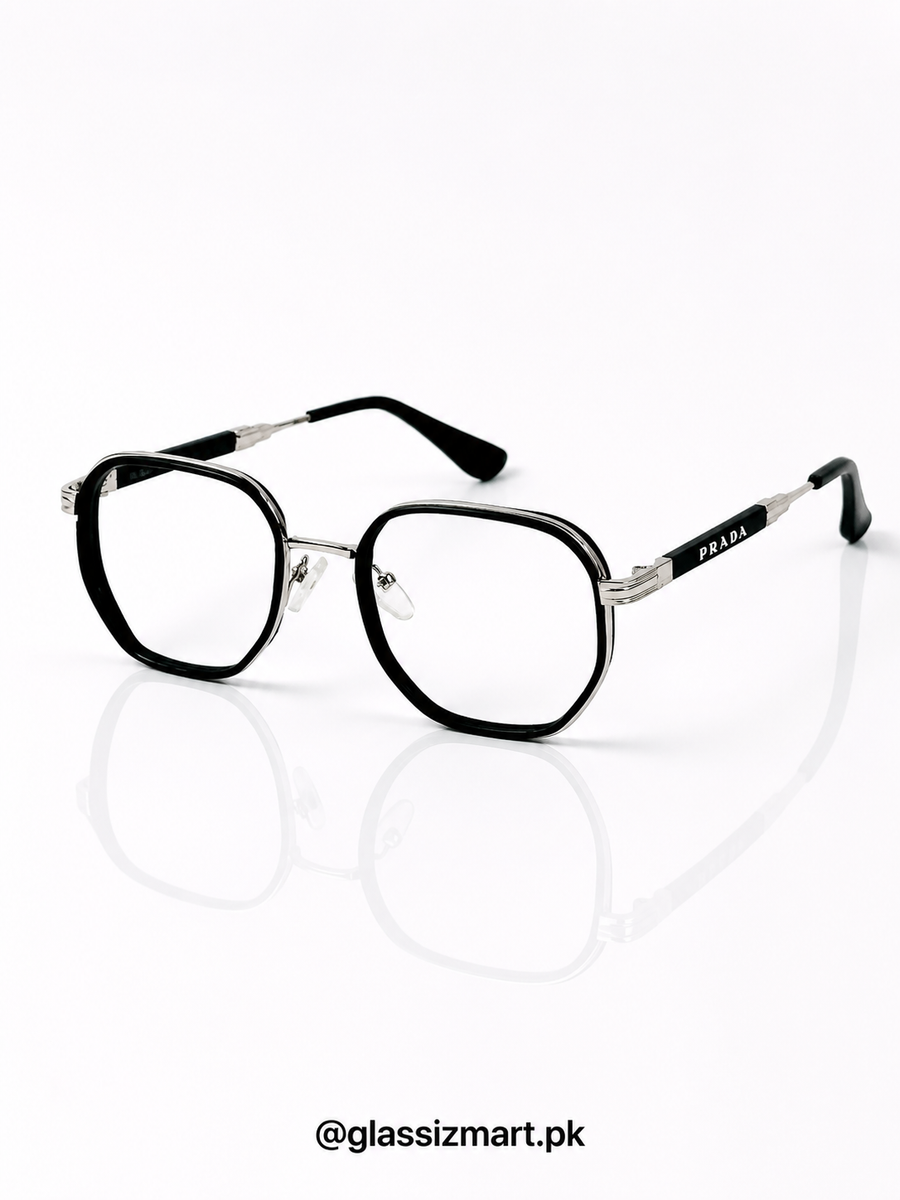 Prada – 310 – 54 - Silver Blue – Metal  – Optics - Unisex