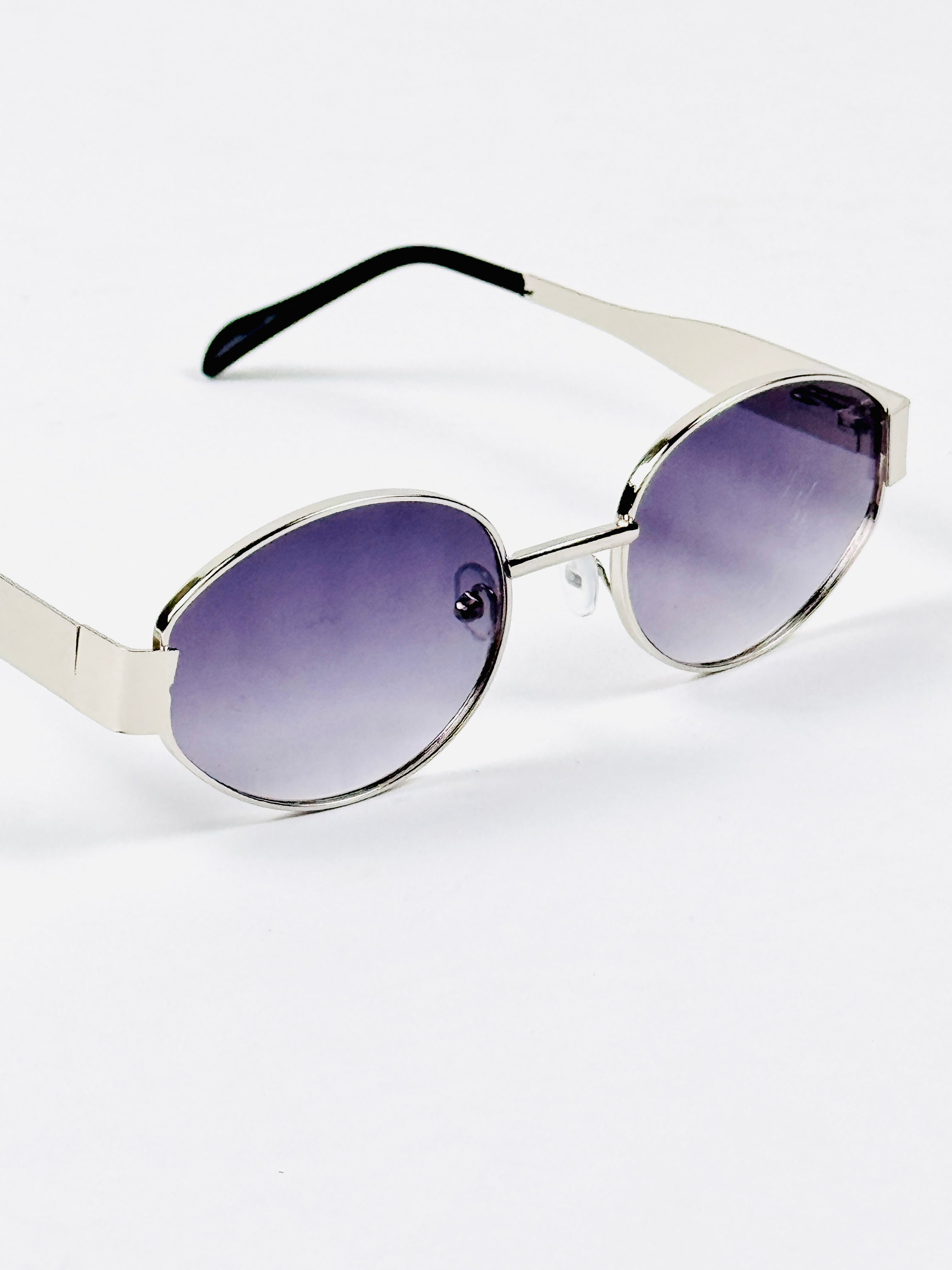Celine – Triomphe - 55 – Silver Black Gradient – Metal – Sunglasses - Unisex