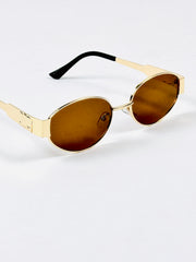 Celine – Triomphe - 55 – Golden Brown – Metal – Sunglasses - Unisex
