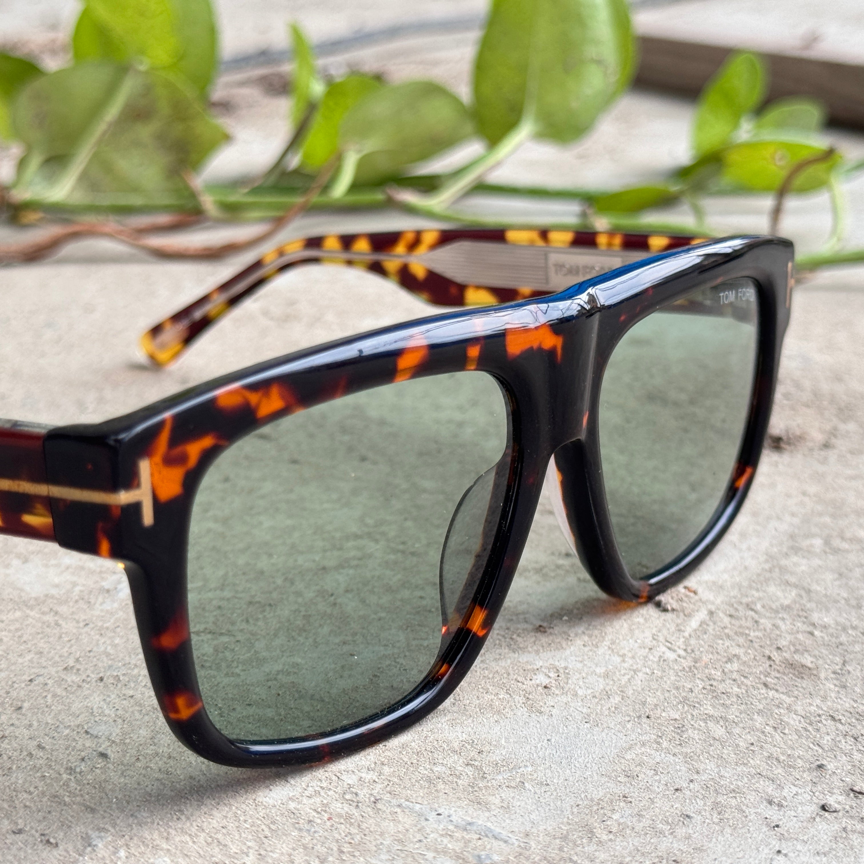 Tom Ford – 1201 - 56 – Tortoise Green – Acetate - Sunglasses – Unisex - Premium