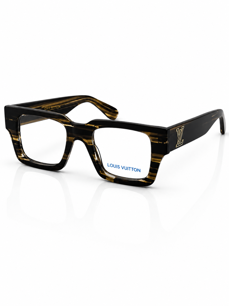 Louis Vuitton - 2171 – 49 – Yellow Textured –  Acetate - Optics – Unisex - Premium