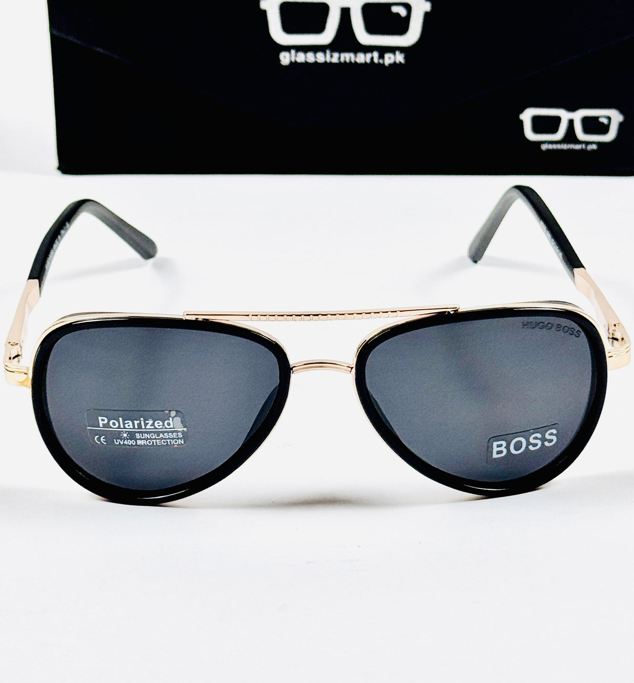 Hugo Boss – 0902 – 62 – Golden Black – Metal – Sunglasses – Unisex