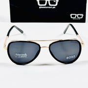 Hugo Boss – 0902 – 62 – Golden Black – Metal – Sunglasses – Unisex