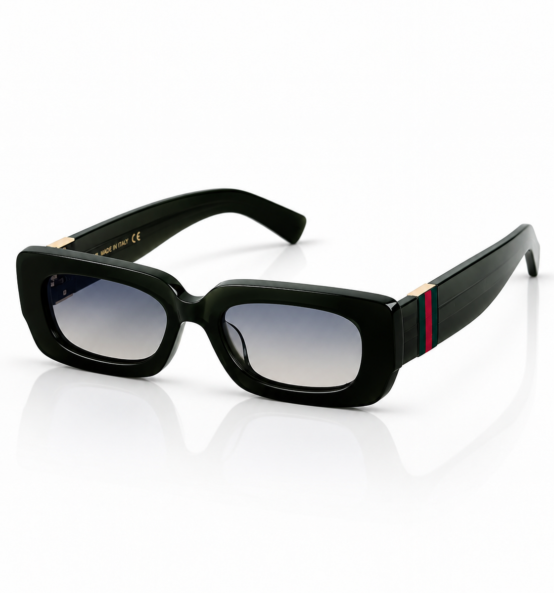 Gucci - 1668 - 51 - Transparent Green - Acetate - Rectangle - Sunglasses - Premium