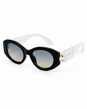 BVLGARI – 49 – Black White Multi – Acetate - Sunglasses - Ladies