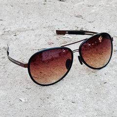 Porsche – 8608 - 55 – Brown - Metal - Sunglasses – Unisex - Premium