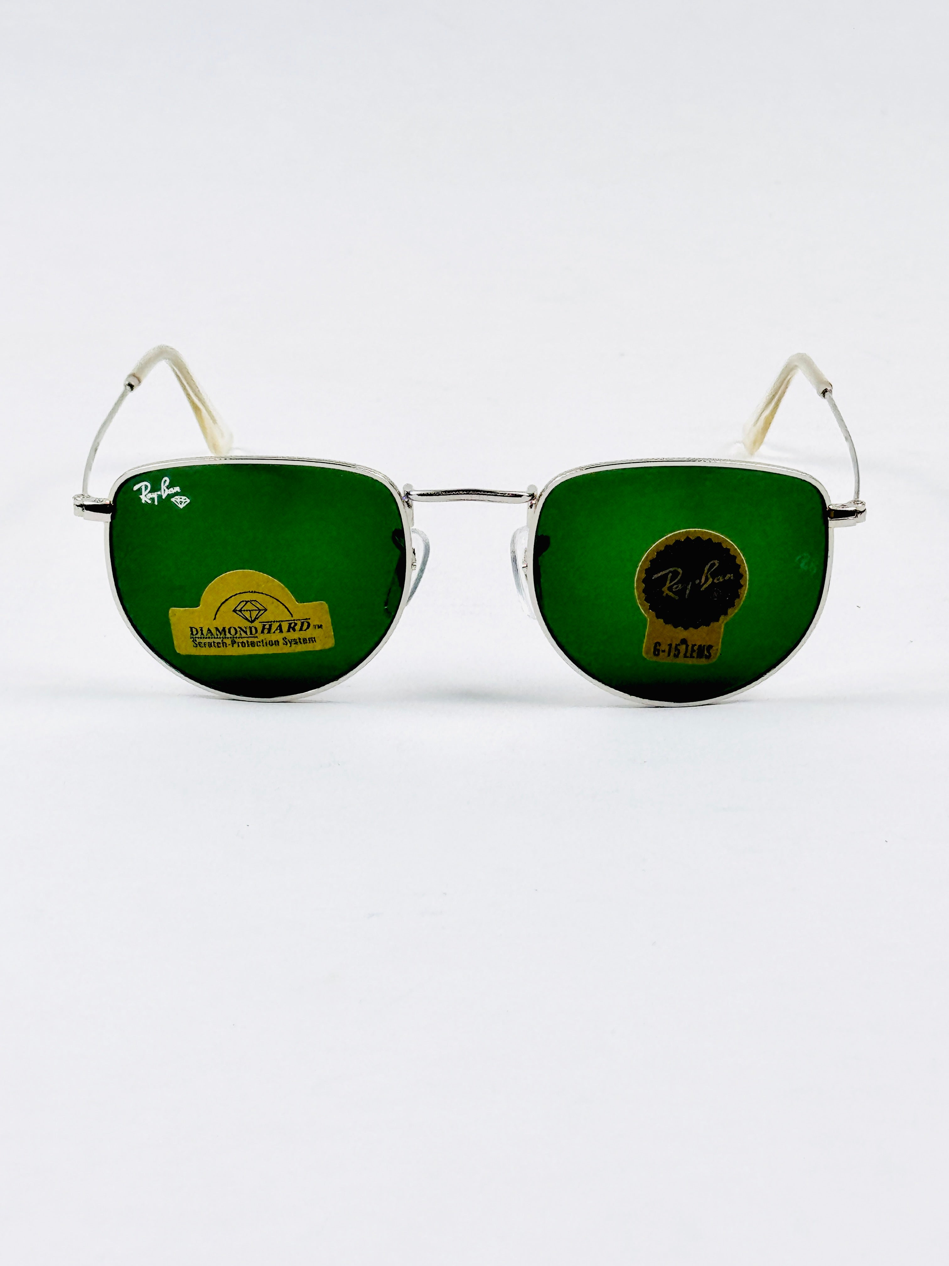 Rayban – 3958 – 50 – Silver Green – Metal – Sunglasses – Unisex
