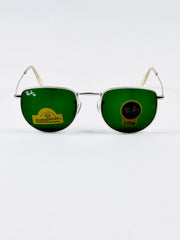 Rayban – 3958 – 50 – Silver Green – Metal – Sunglasses – Unisex