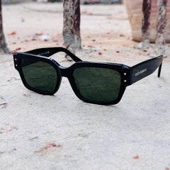 Dolce & Gabbana – 4460 - 56 – Black Green - Acetate - Sunglasses – Unisex - Premium