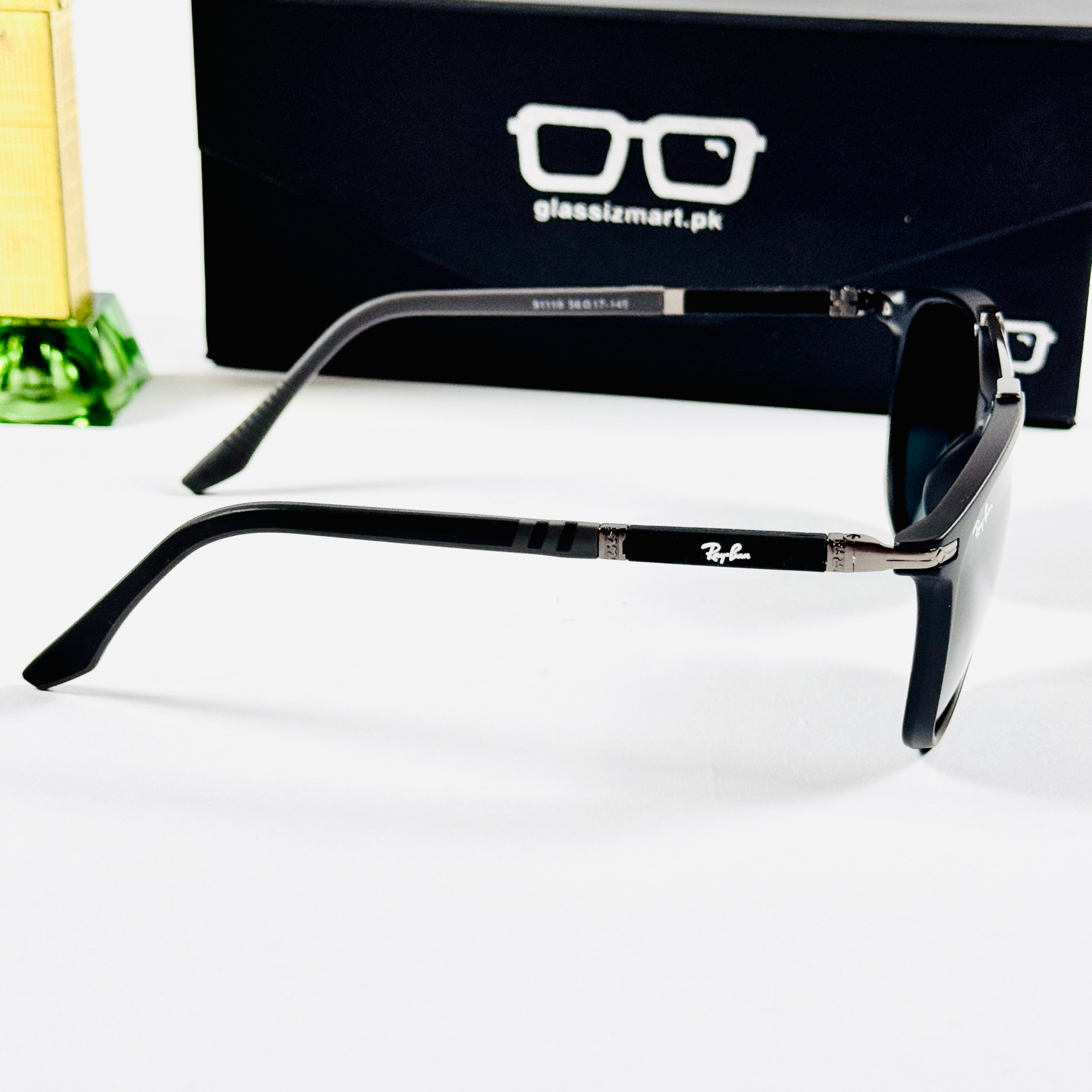 Rayban – 9119 – 56 – Black – Acetate – Sunglasses – Unisex