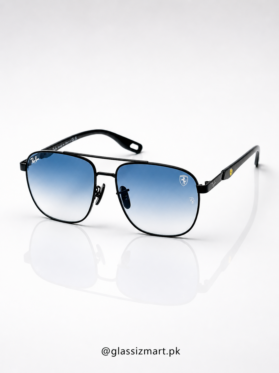 RayBan – 3659 – 55 – Black Blue –  Metal - Sunglasses – Unisex - Premium