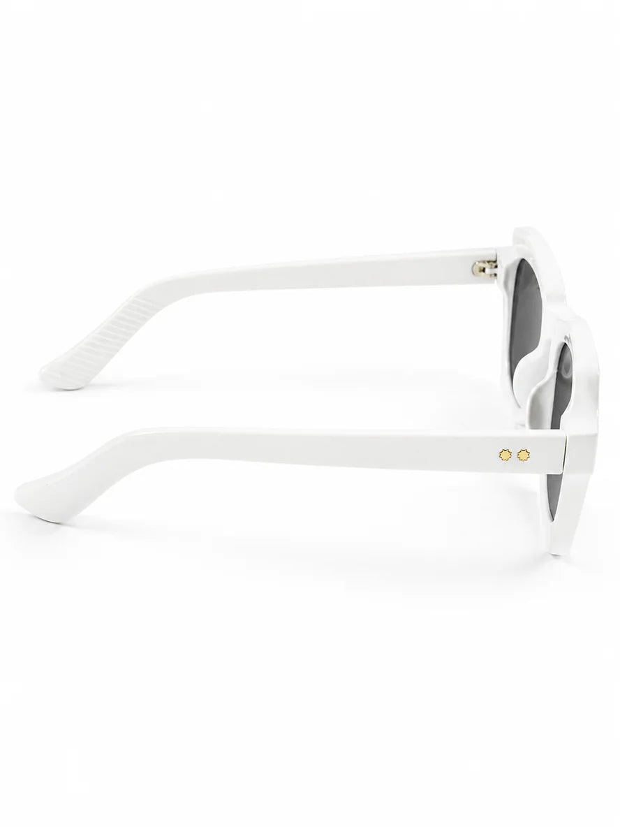 Moscot – 6504 – 47 - White Black – Acetate  – Sunglasses - Unisex