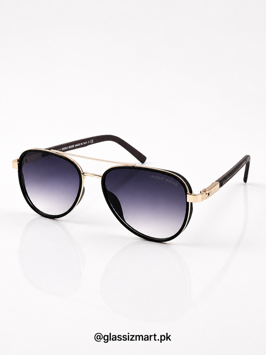 Hugo Boss – 9302 – 58 – Golden Black Gradient – Metal – Sunglasses – Unisex