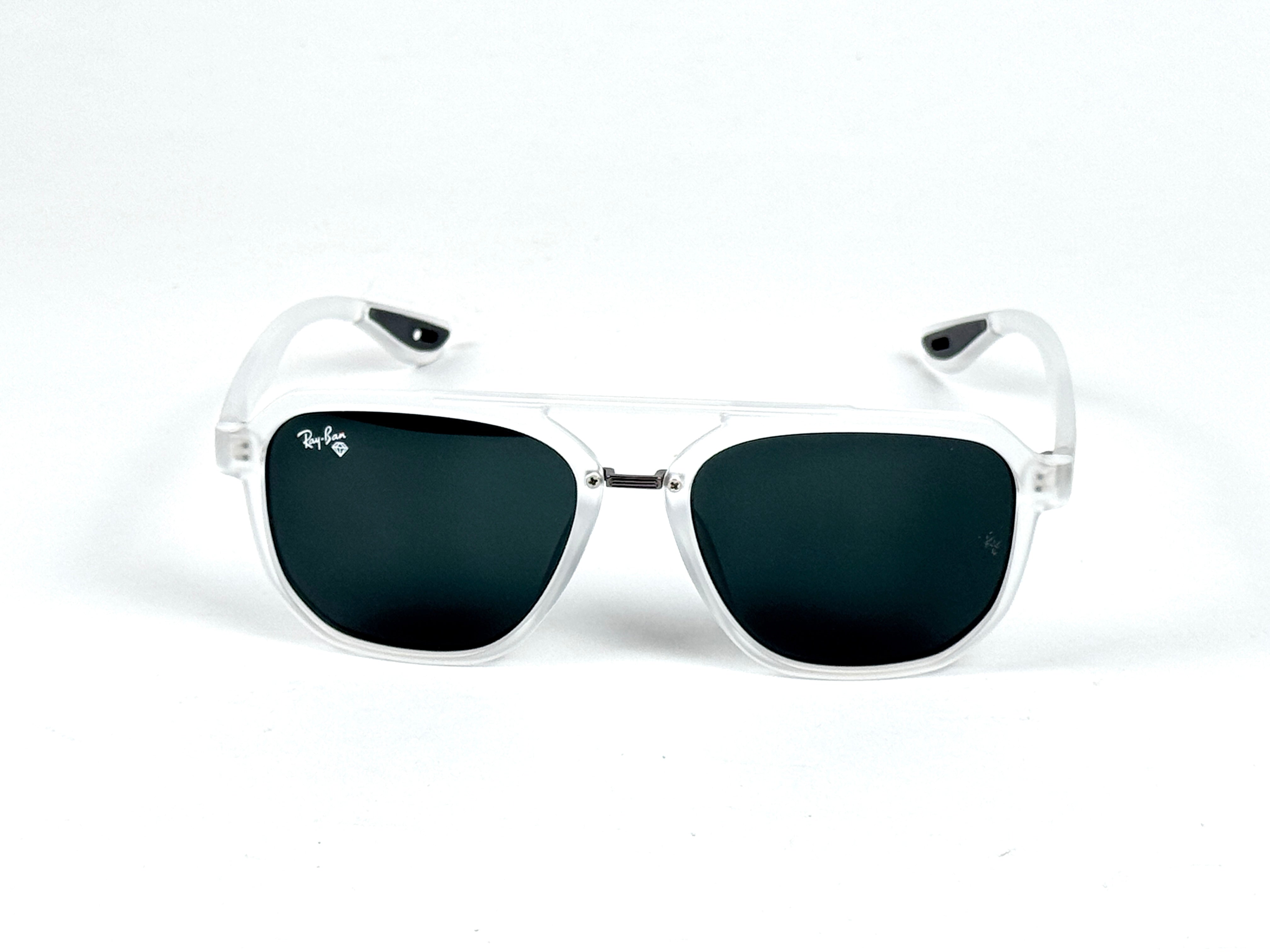 RayBan – 4602 – 54 – White Black –  Acetate- Sunglasses – Unisex (Glass Lens)