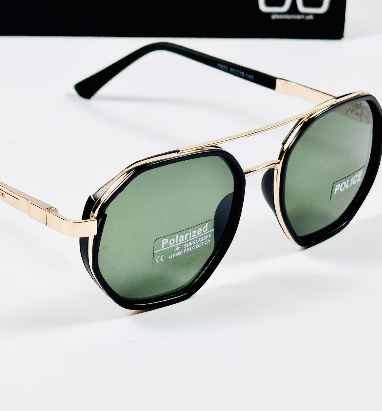 Police – 802 – 50 – Golden Green – Metal - Sunglasses – Unisex
