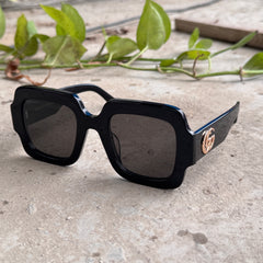 Gucci – 1547 - 50 – Black - Acetate - Sunglasses – Ladies - Premium
