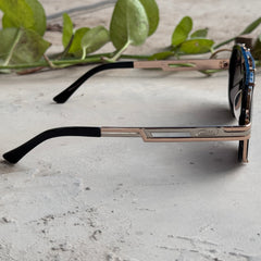 Cazal – 665 - 60 – Golden Black - Metal - Sunglasses – Unisex - Premium