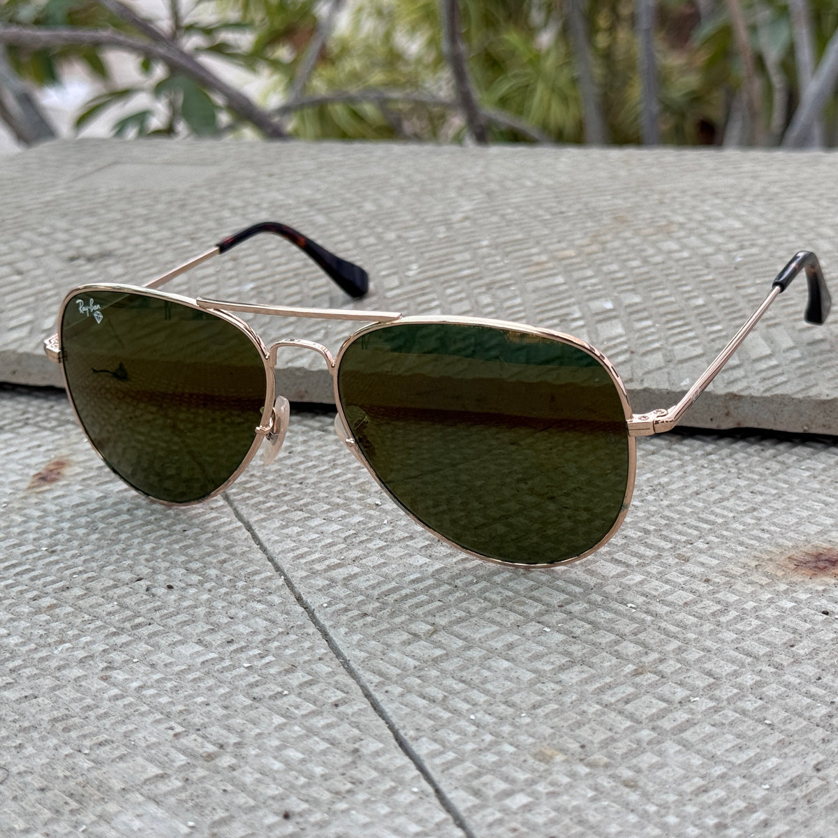 Rayban – 3035 – 62 – Golden Green Mercury – Metal – Sunglasses – Unisex - Premium