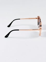Tees – 2058 – 53 – Rose Gold – Metal – Sunglasses – Ladies