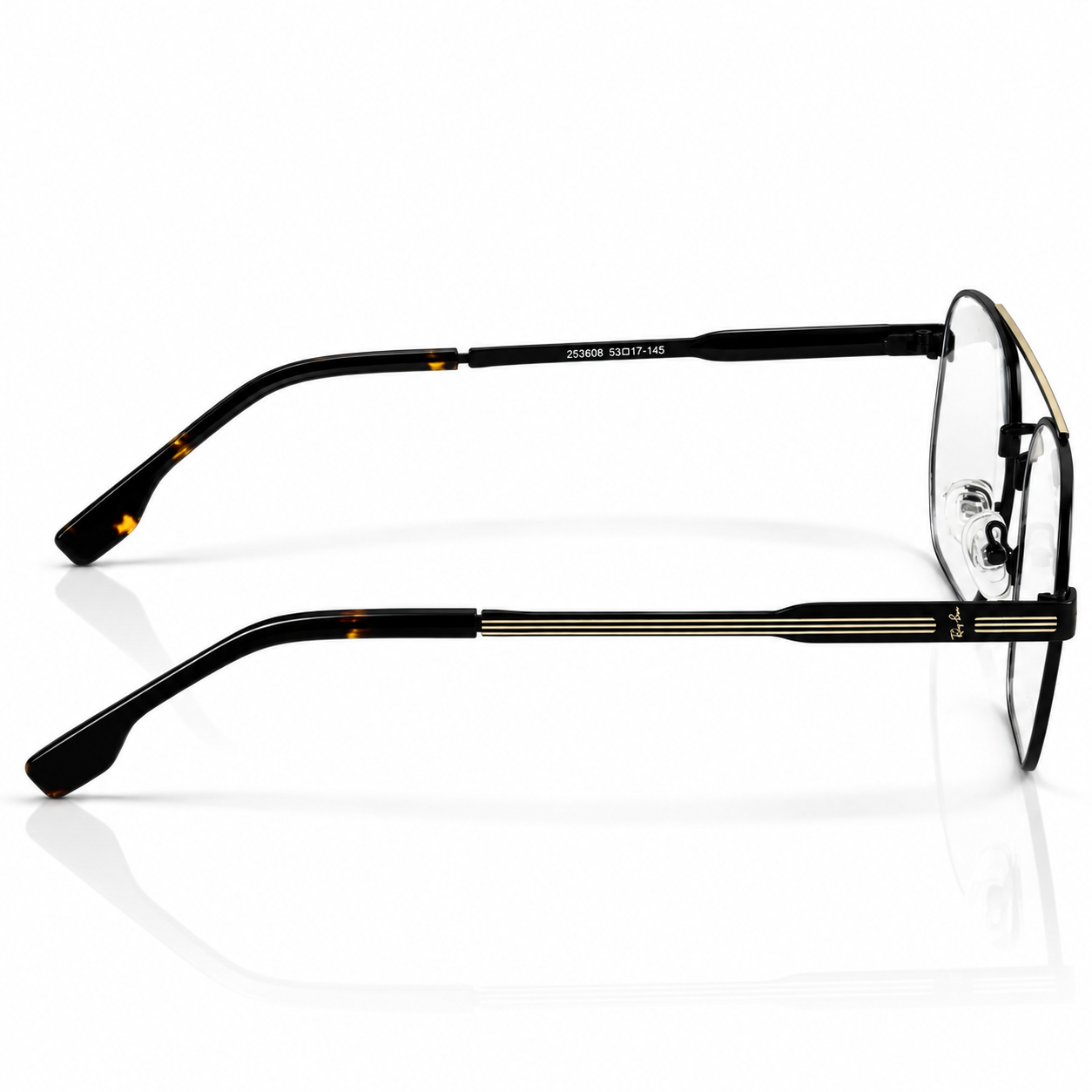 Rayban – 253608 – 53 - Golden Black – Metal – Optics - Unisex