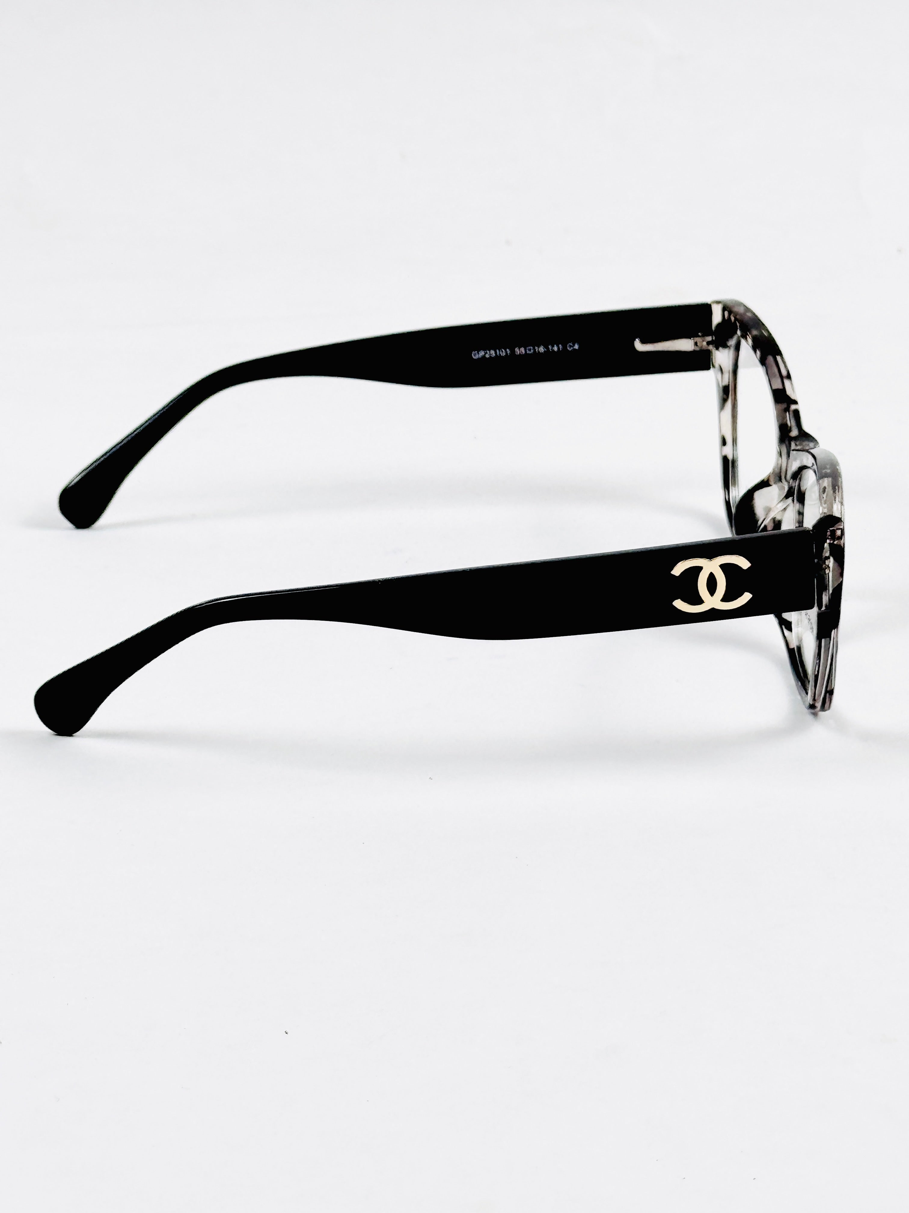 Chanel - 25101 – 55 – Black Textured –  Acetate - Optics – Ladies - Premium