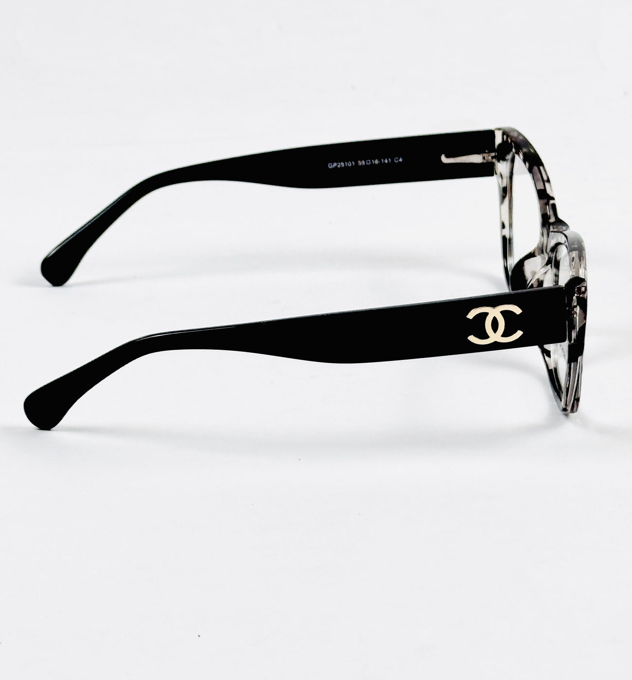 Chanel - 25101 – 55 – Black Textured –  Acetate - Optics – Ladies - Premium