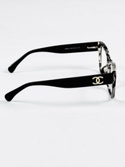 Chanel - 25101 – 55 – Black Textured –  Acetate - Optics – Ladies - Premium