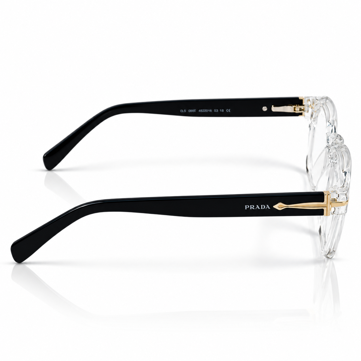 Prada – 6916 – 54 – Black –  Acetate- Optics – Unisex - Premium