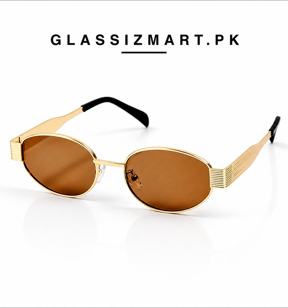 Celine – Triomphe - 55 – Golden Brown – Metal – Sunglasses - Unisex