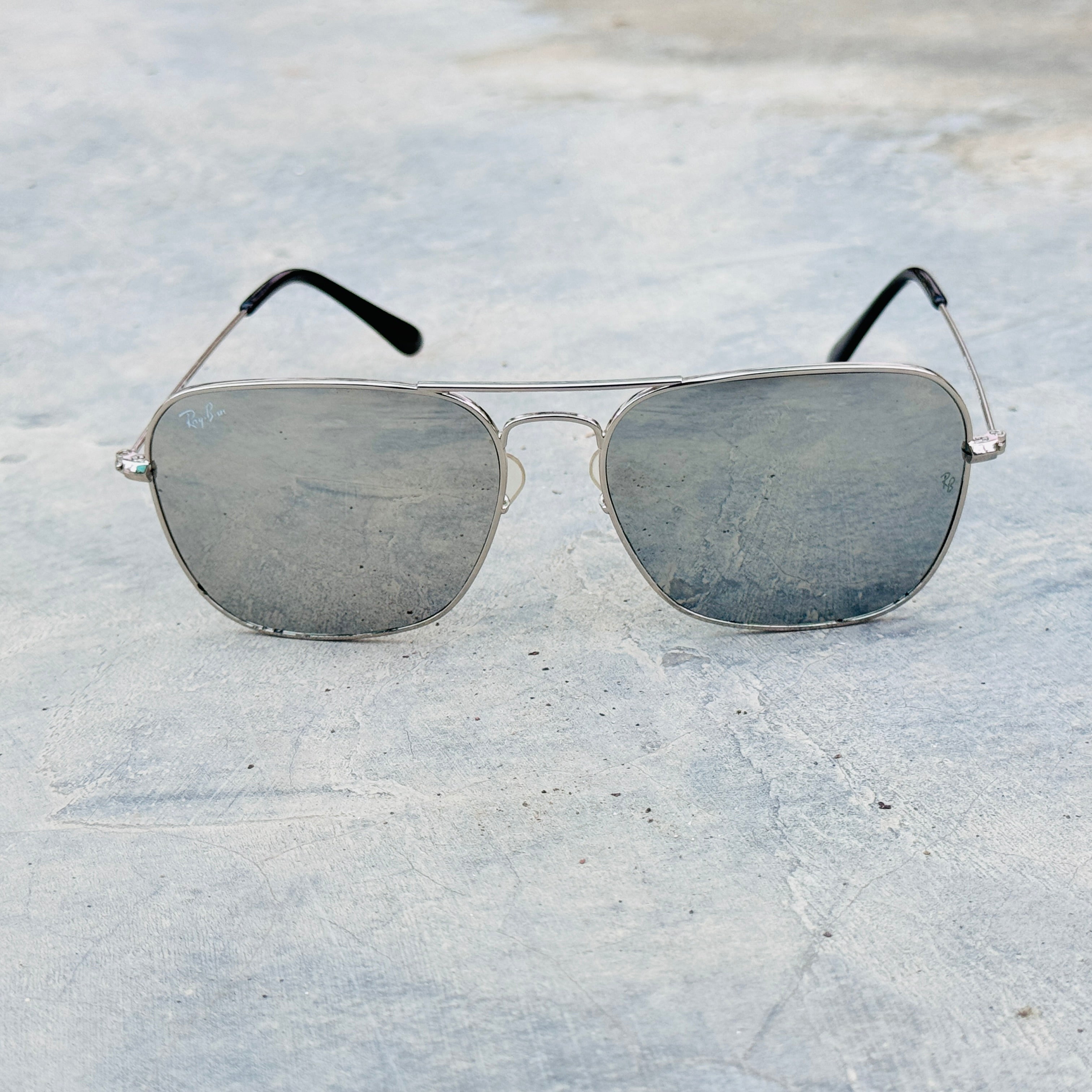 Rayban – 3136 – 58 – Silver Grey – Metal – Sunglasses – Unisex