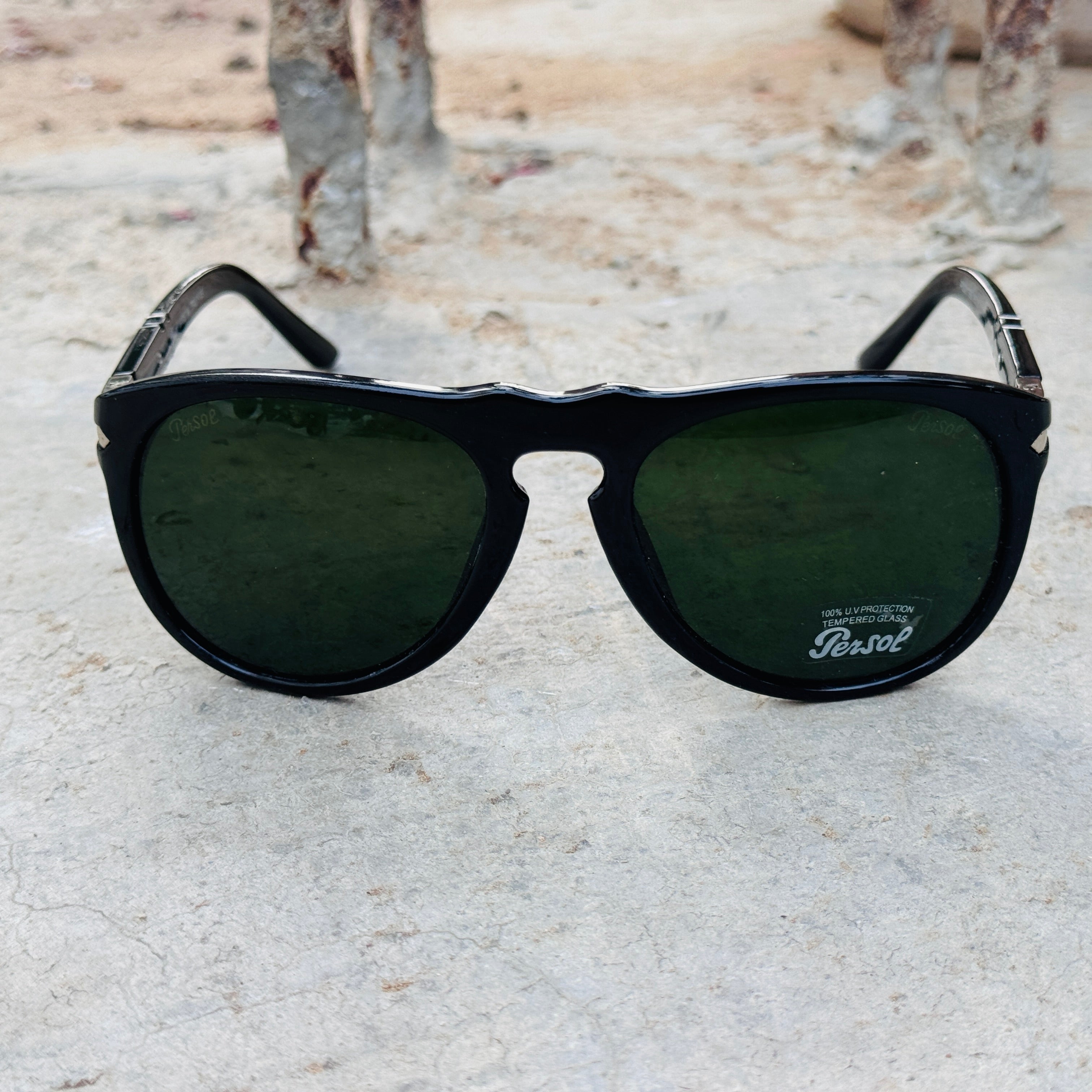 Persol – 3119 – 53 – Black Green–  Acetate- Sunglasses – Unisex - Premium