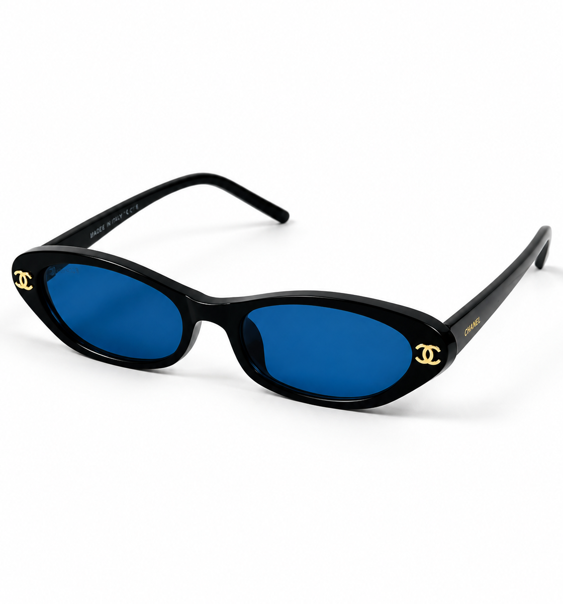 Chanel – 0621 – 52 – Black Blue – Acetate - Sunglasses – Rimless - Ladies