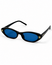 Chanel – 0621 – 52 – Black Blue – Acetate - Sunglasses – Rimless - Ladies