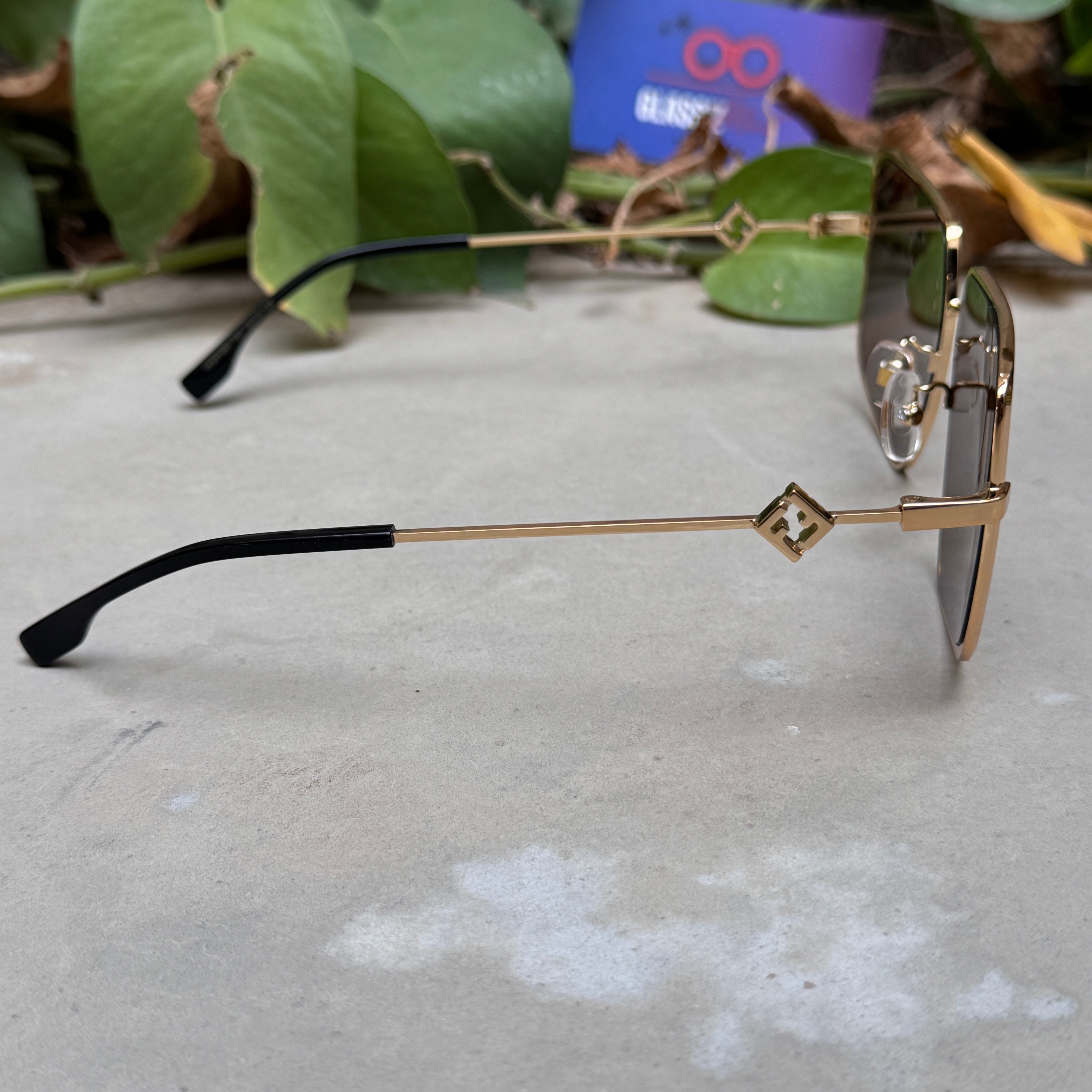 Fendi  – 4014 - 59 – Golden Brown – Metal - Sunglasses – Ladies - Premium