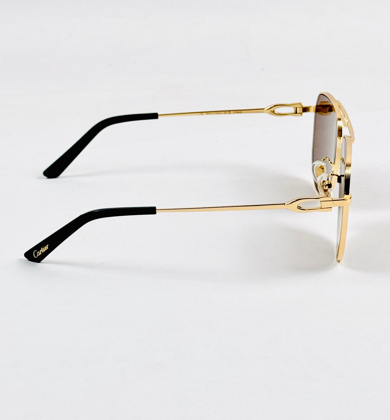 Cartier – 9664 - 58 – Golden Brown - Metal - Sunglasses – Unisex - Premium