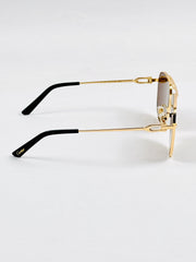 Cartier – 9664 - 58 – Golden Brown - Metal - Sunglasses – Unisex - Premium
