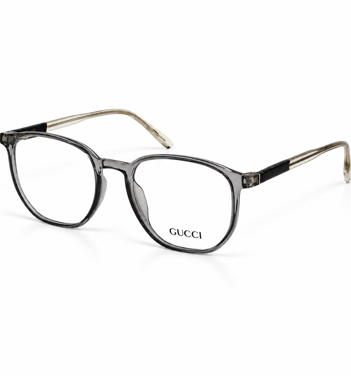 Gucci – 521006 - 50 – Transparent Grey - Acetate - Optics – Unisex -