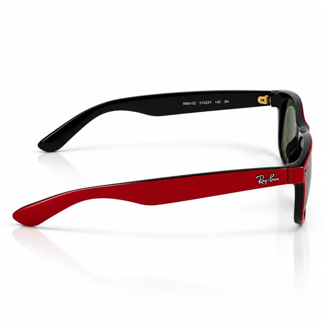 RayBan – 2132 – 55 – Red Green –  Acetate- Sunglasses – Unisex