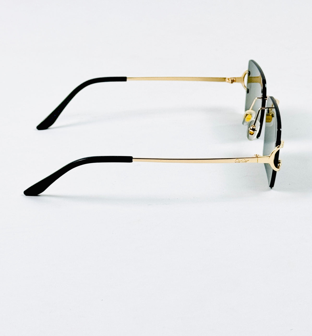 Cartier – 3082 – 62 – Golden Green – Metal - Sunglasses – Rimless - Unisex
