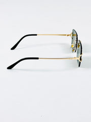 Cartier – 3082 – 62 – Golden Green – Metal - Sunglasses – Rimless - Unisex