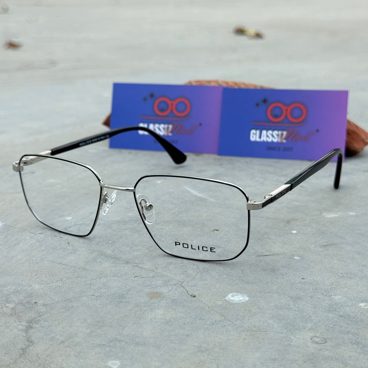 Police – 0301 – 54 – Silver Black – Metal - Optics – Unisex - Premium