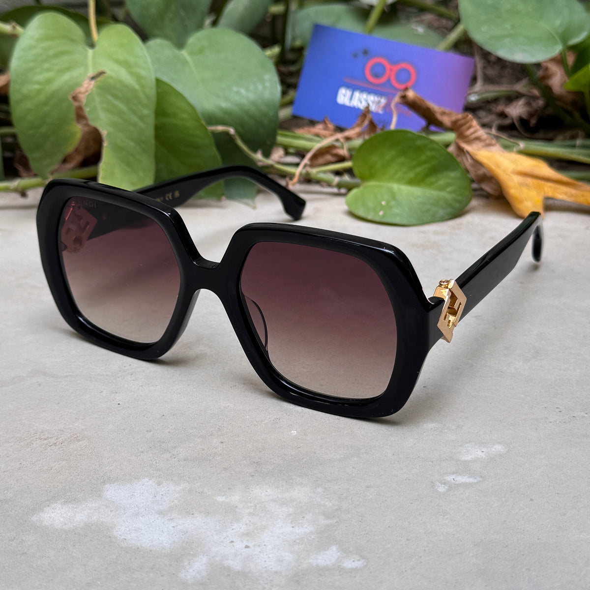 Fendi  – 40139 - 54 – Black Brown Gradient – Acetate - Sunglasses – Ladies - Premium