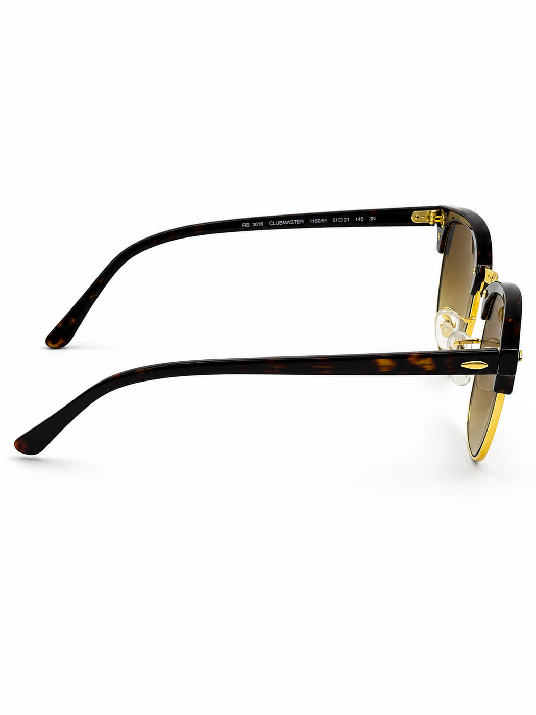 Ray Ban – 3016 – Clubmaster – Tortoise Golden Brown – Sunglasses - Premium