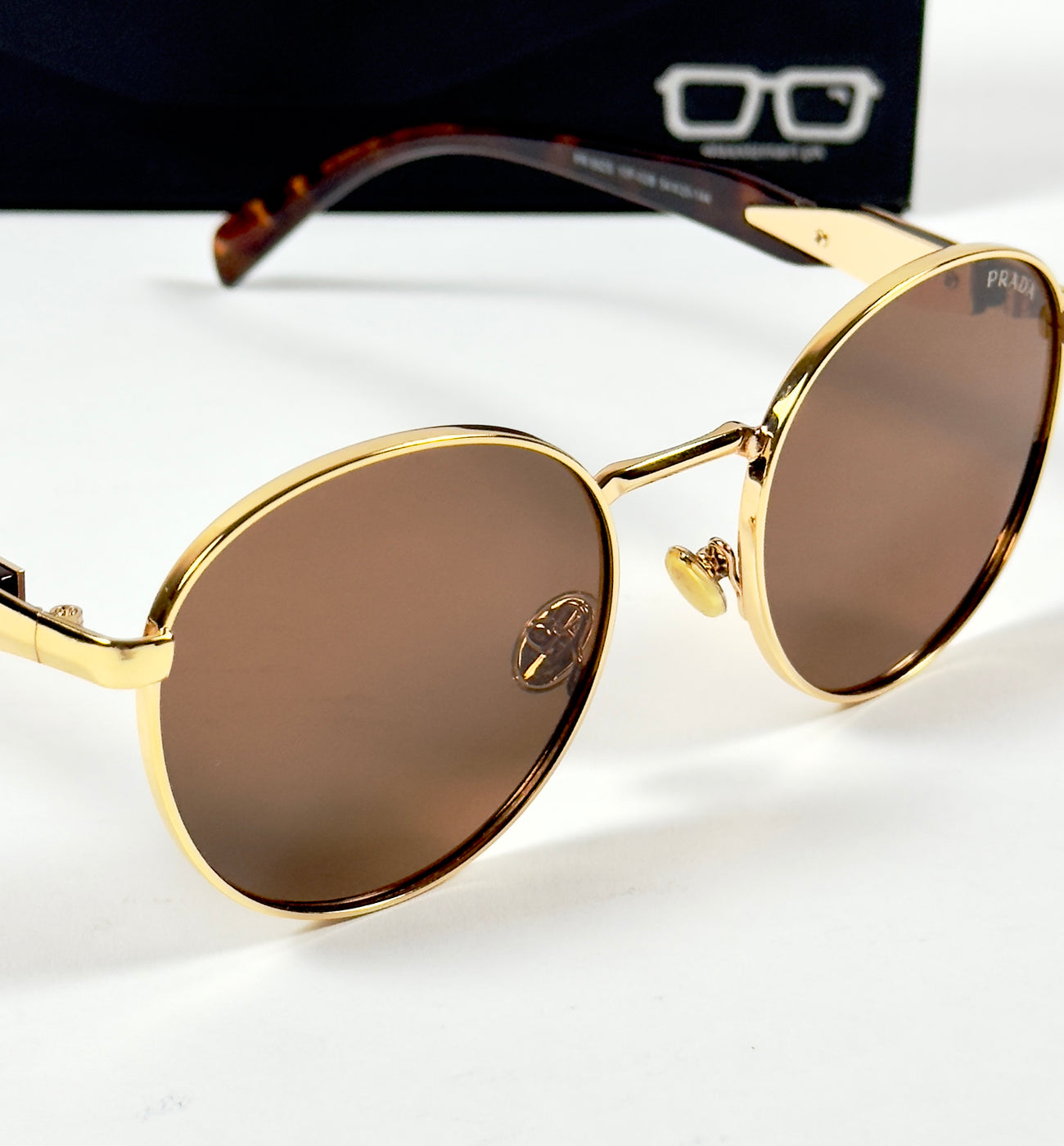 Prada – 56ZS – 54 – Golden Brown – Metal – Sunglasses – Unisex