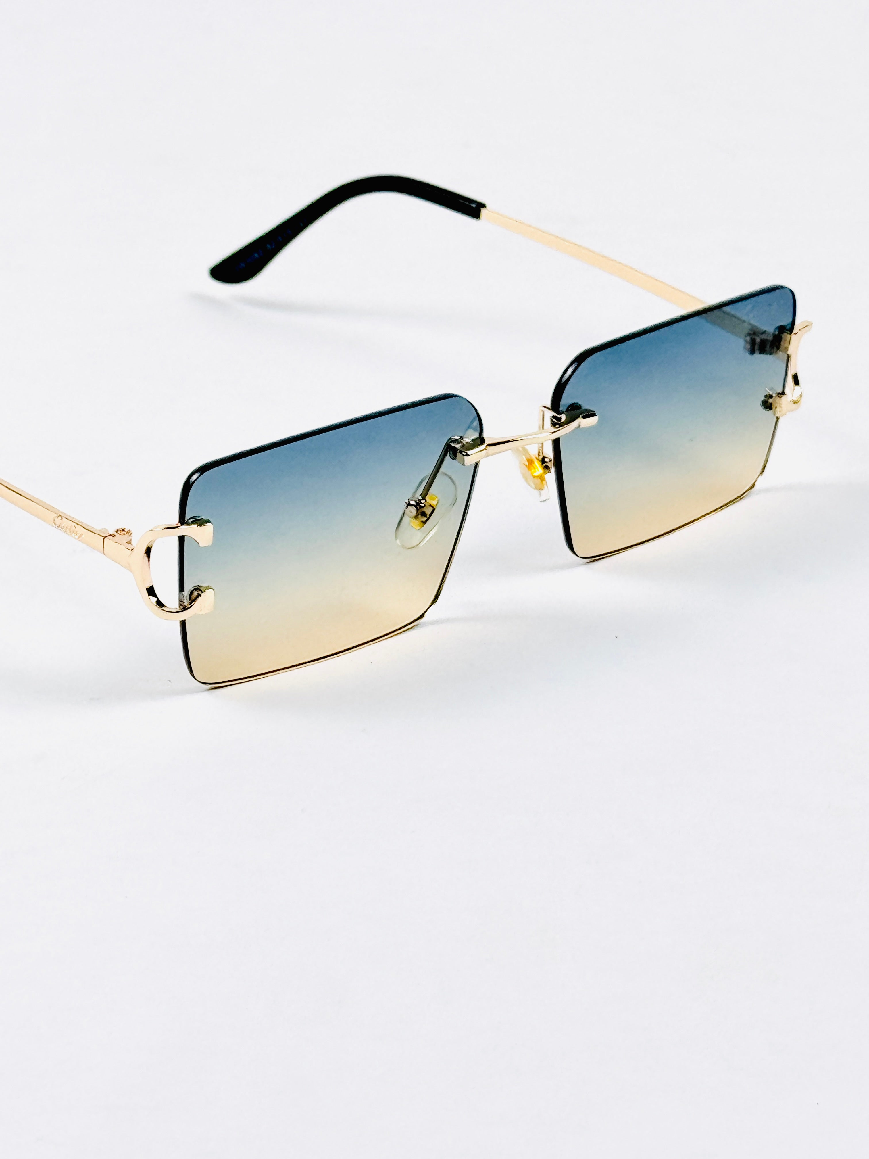 Cartier – 3082 – 62 – Golden Multi – Metal - Sunglasses – Rimless - Unisex