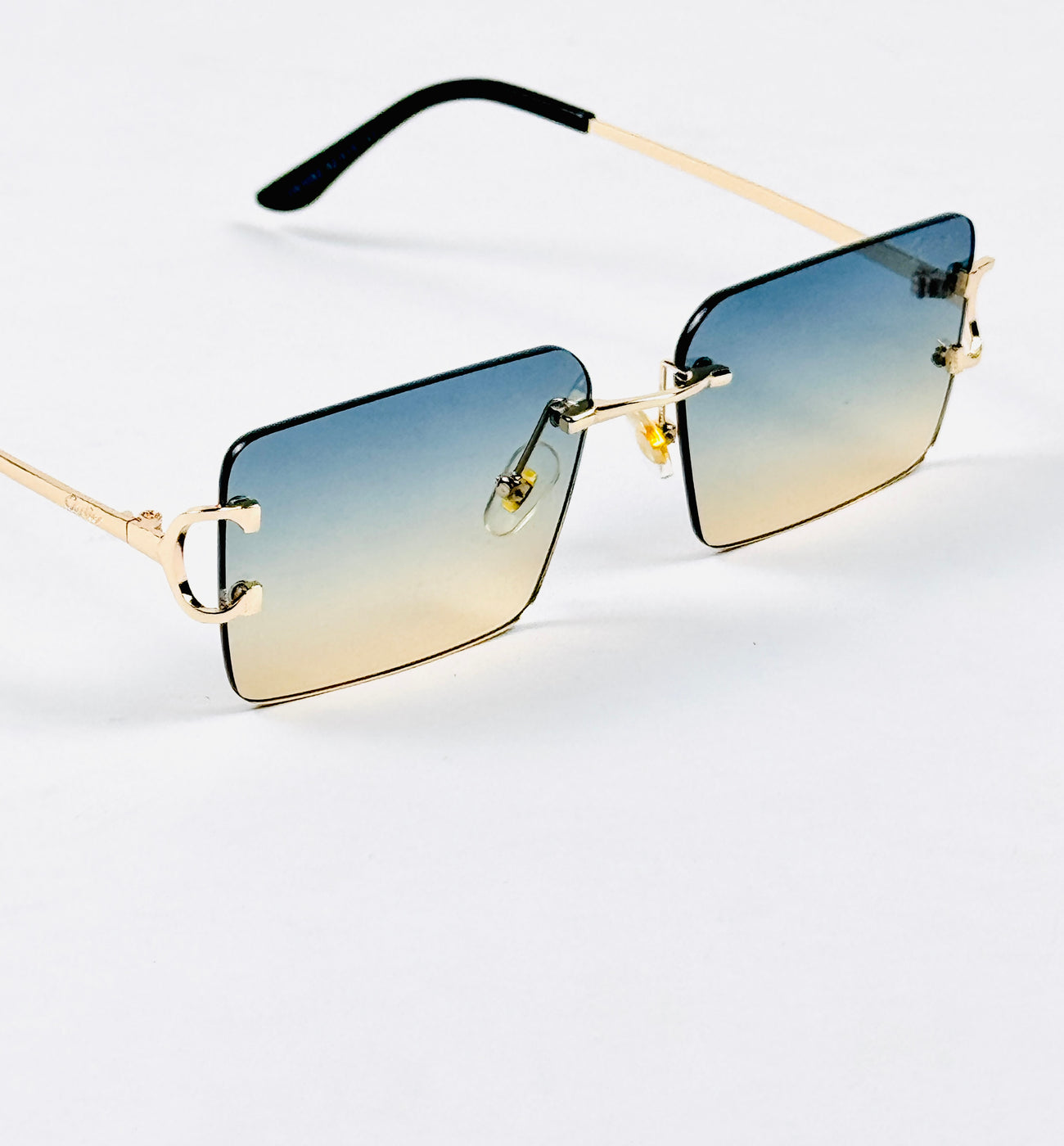 Cartier – 3082 – 62 – Golden Multi – Metal - Sunglasses – Rimless - Unisex